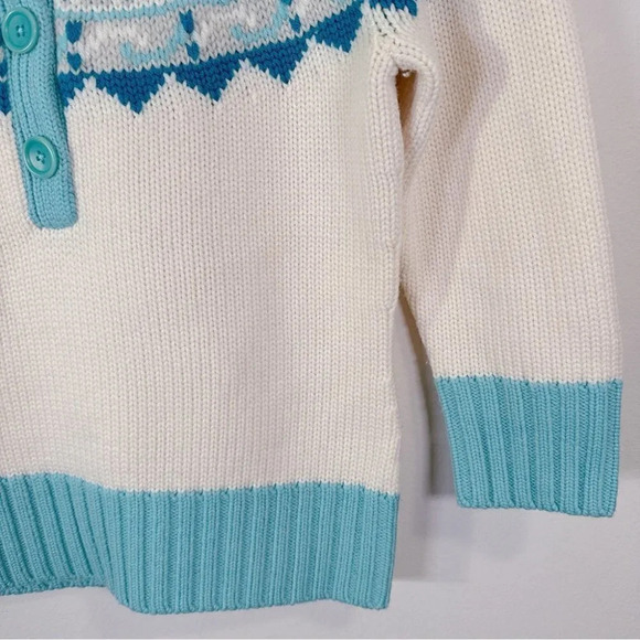 Banana Republic Fair Isle Merino Wool Button Neck Soft Sweater Fits Like Size S - Picture 9 of 16